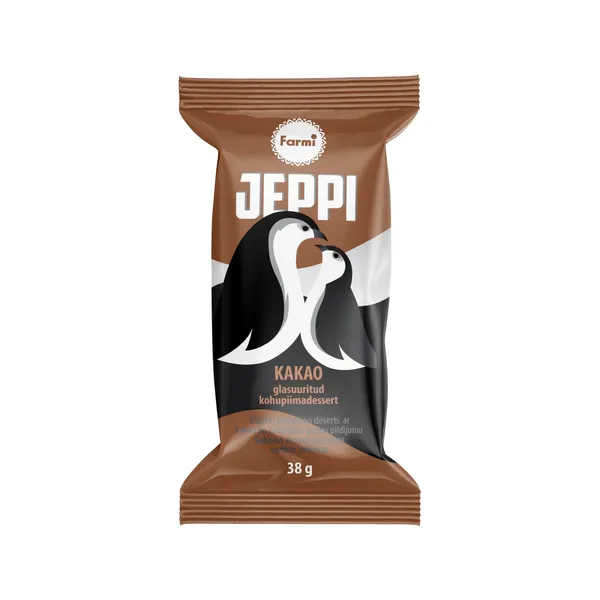 Biezpiena sieriņš Jeppi glazēts kakao ar šokolādes pildījumu 38g