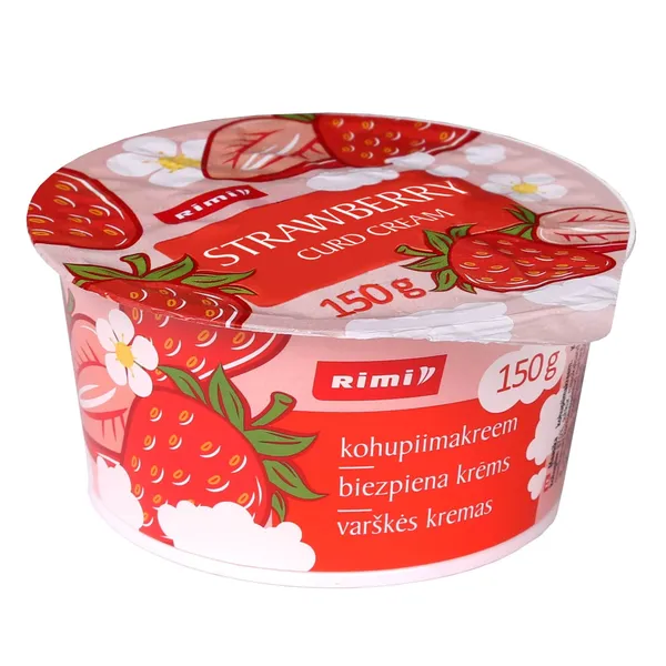 Biezpiena krēms Rimi zemeņu 150g