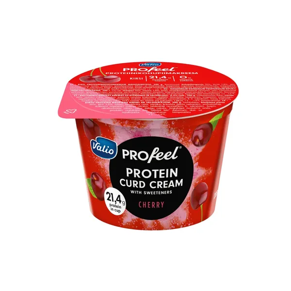 Proteīna biezpiena krēms Valio ProFeel ķiršu, ar saldinātājiem 200g