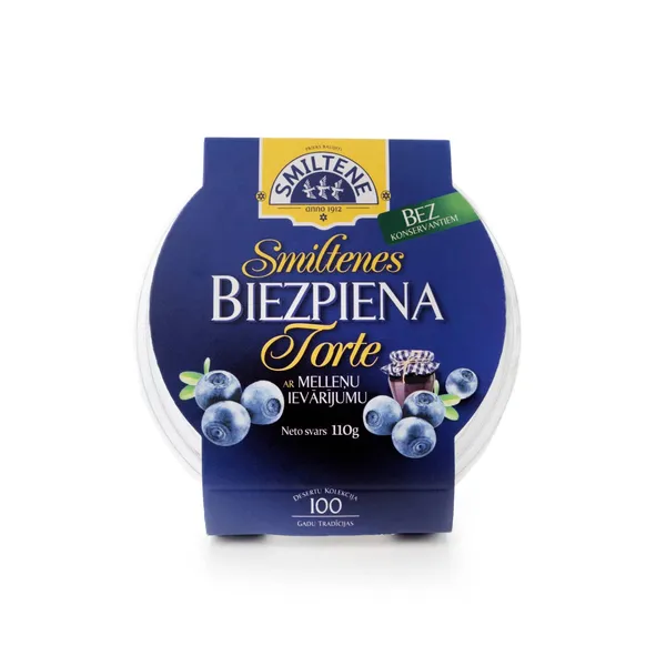 Biezpiena torte Smiltene melleņu Grab&go 110g