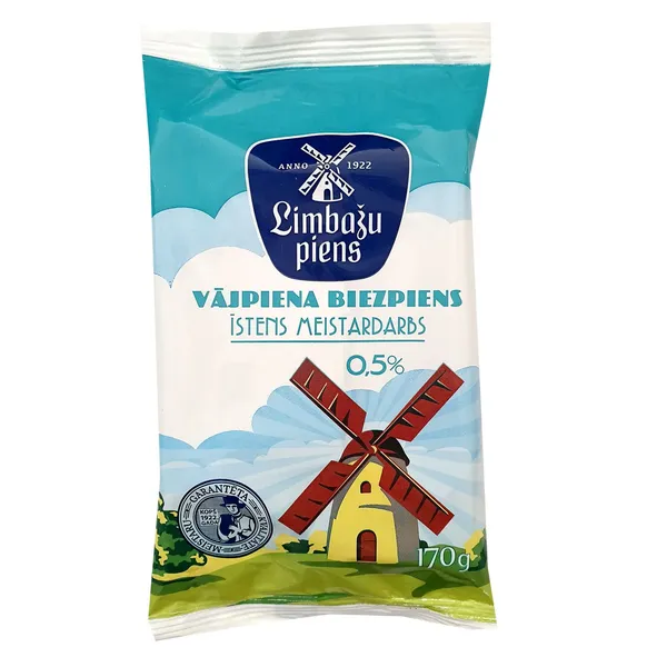 Biezpiens vājpiena 0.5% 170g, Limbažu Piens