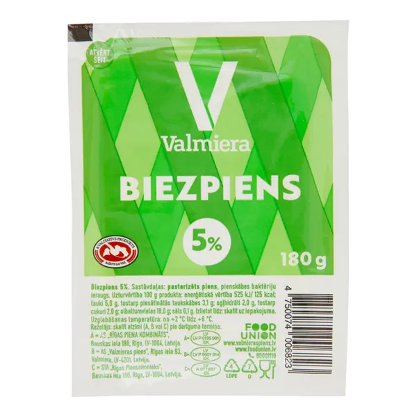 Valmiera Biezpiens  5% 180g