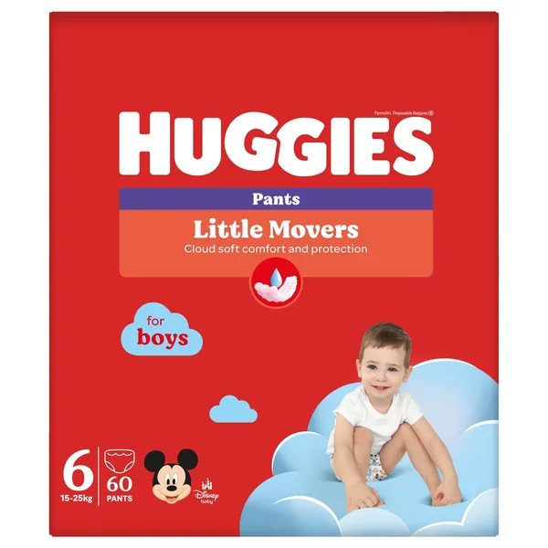 Biksītes Huggies boy 6g 15-25kg box 60gb
