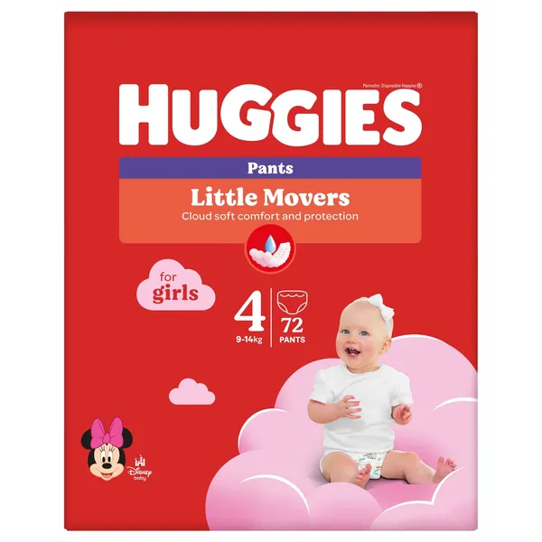 Biksītes Huggies girl 4g 9-14kg box 72gb