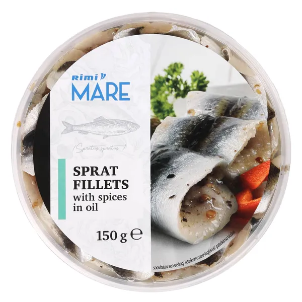 Brētliņu fileja Rimi Mare ar garšvielām elļā 150g/125g