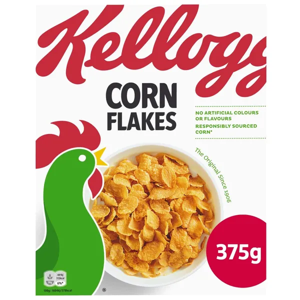 Brokastu pārslas Kelloggs Corn Flakes, 375g