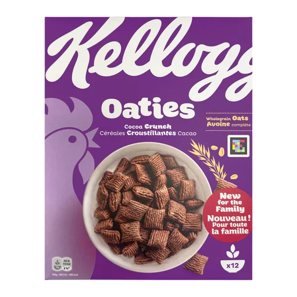 Brokastu pārslas Kelloggs Oaties Cocoa Crunch 360g