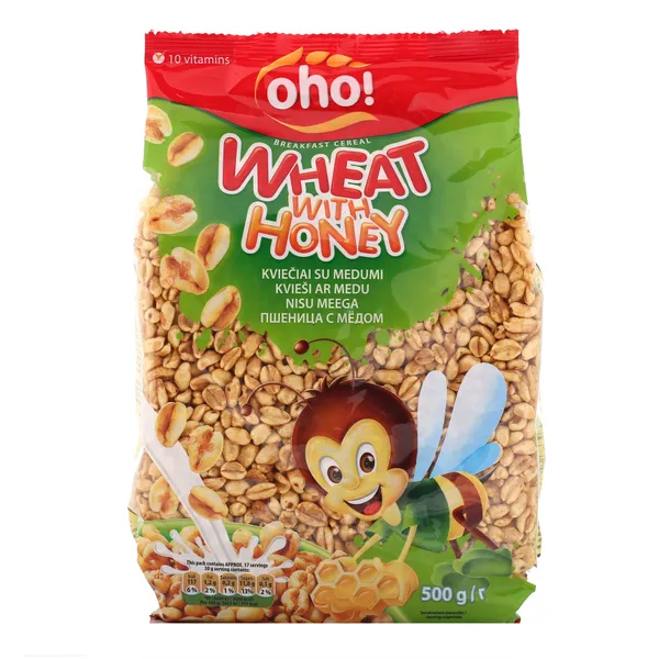Brokastu pārslas Oho kvieši ar medu 500g