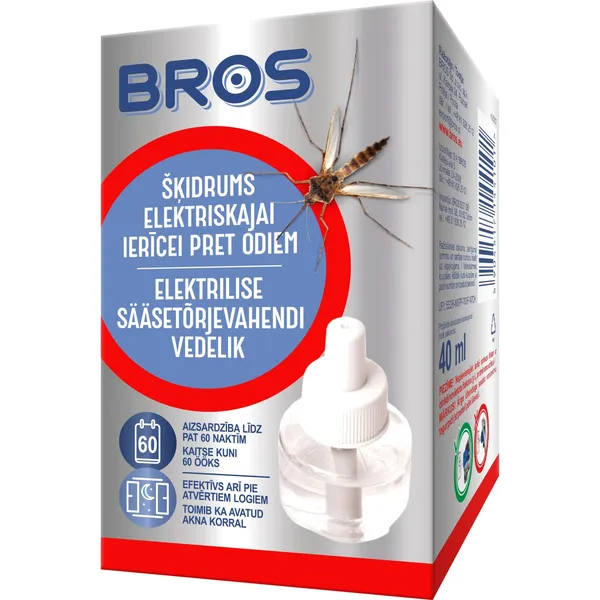 Bros šķidrums elektriskajai ierīcei pret odiem 40ml