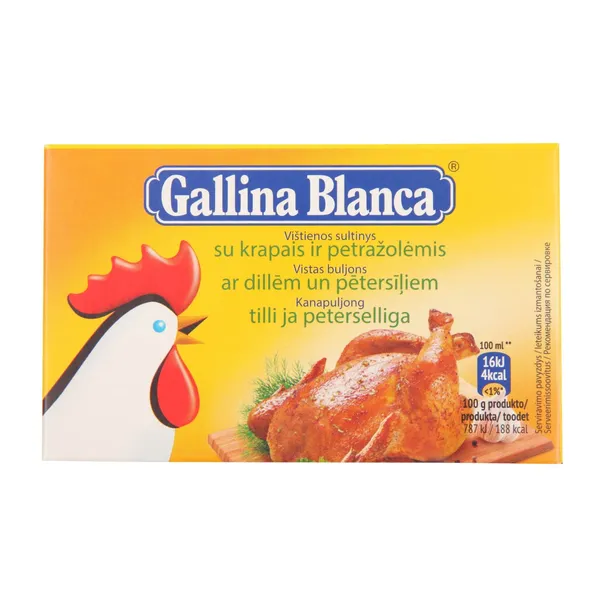 Buljons Gallina Blanca vistas gaļa ar zaļumiem 8x10g