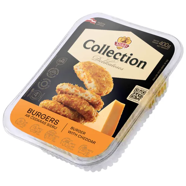Burgers GNA Collection ar čedaras sieru 400g