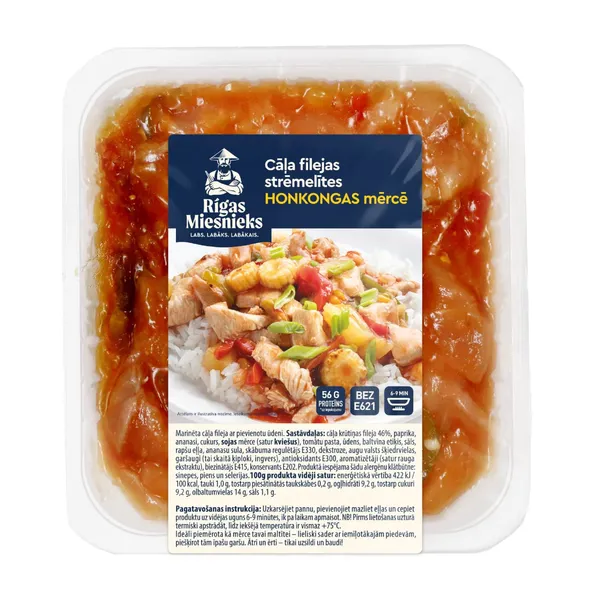 Cāļa fileja Rīgas Miesnieks Honkongas mērcē, strēmelītēs 400g