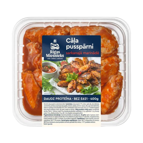 Cāļa puspārni Rīgas Miesnieks sarkanajā marinādē 400g