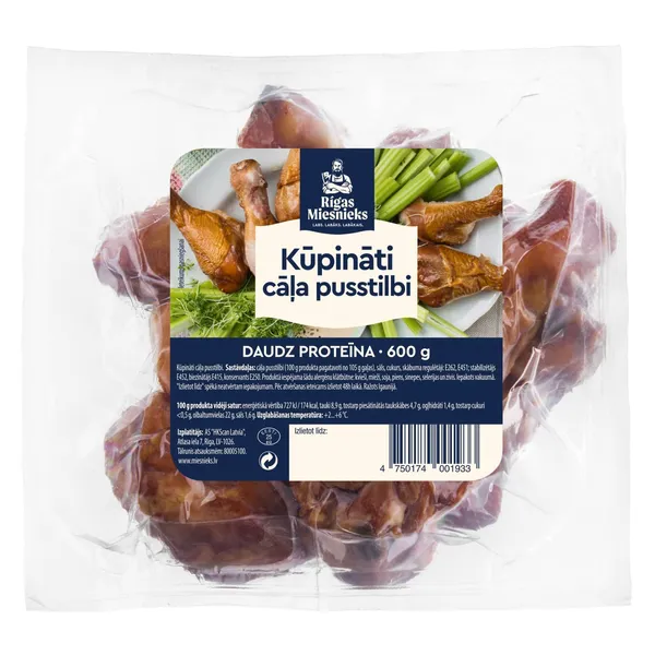Cāļa pusstilbi Rīgas Miesnieks kūpināti 600g