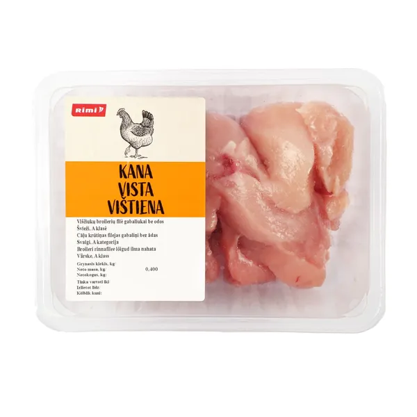 Cāļu krūtiņas filejas gabaliņi bez ādas, svaigi, A šķira Rimi 400g
