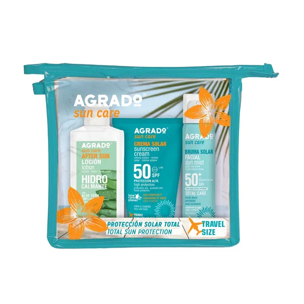 Ceļošanas komplekts Agrado saulei 100ml+100ml+75ml