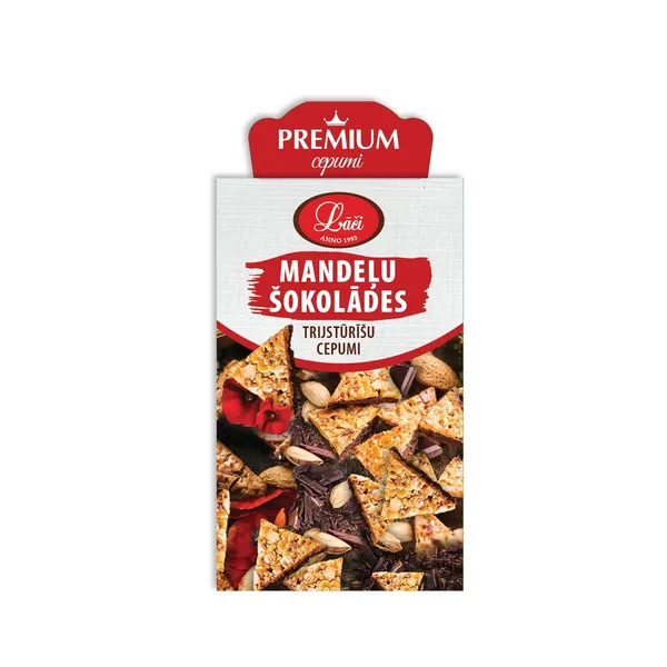 Cepumi Lāči mandeļu šokolādes trijstūrīši 150g