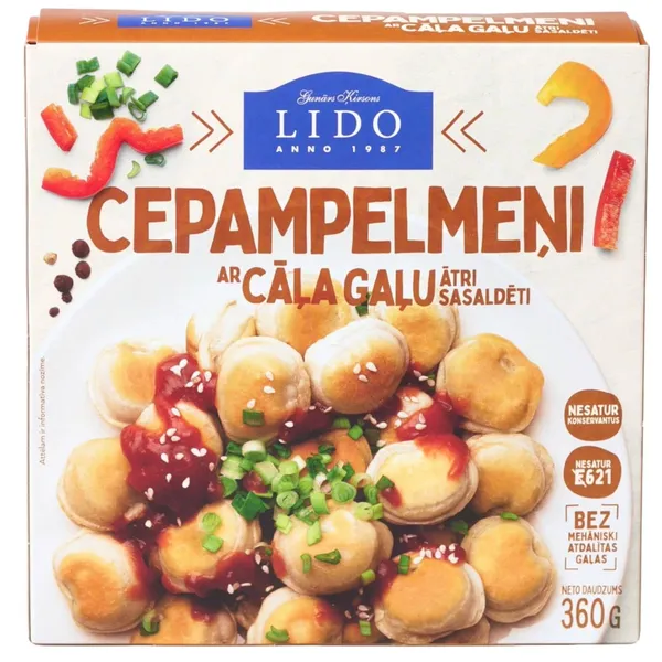 Cepampelmeņi ar cāļa gaļu 360g, Lido
