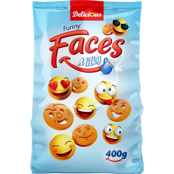 Cepumi Delicious Funny Faces Milky 400g