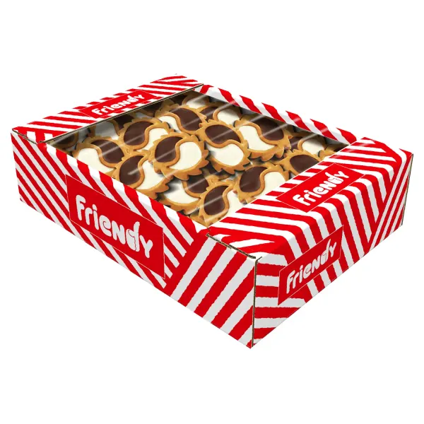 Cepumi Friendly Iņ-Jaņ ar šokolādes un krējuma pildījumu 650g