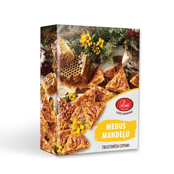 Cepumi Lāči mandeļu medus trijstūrīši 220g