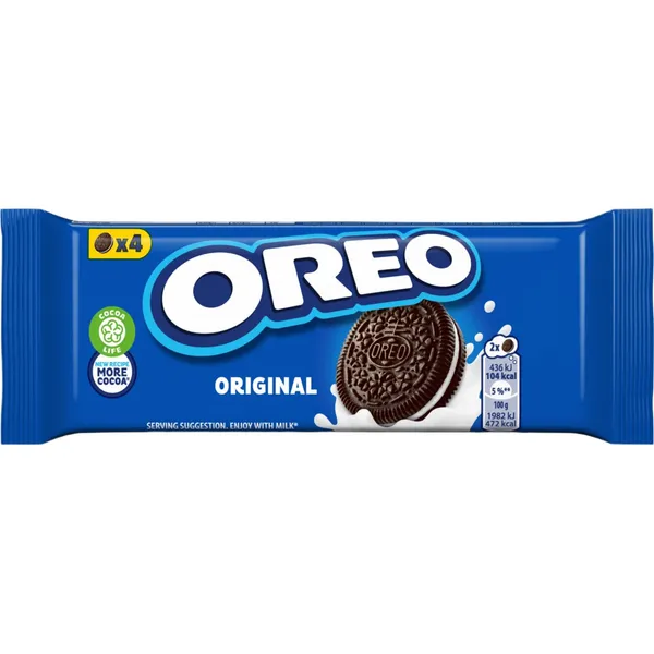 Cepumi Oreo kakao ar vaniļas garšas pildījumu 44g