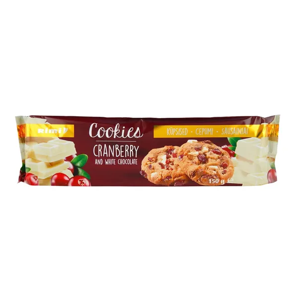 Cepumi ar balto šokolādi un saldinātām žāvētām dzērvenēm