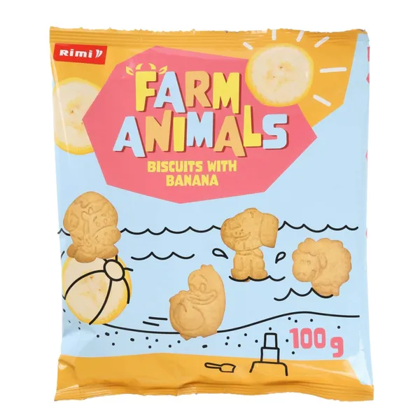 Cepumi Rimi Farm Animals ar banāniem 100g