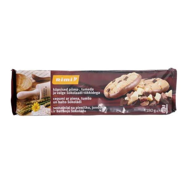 Cepumi ar piena, tumšo un balto šokolādi