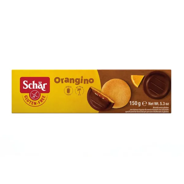 Cepumi Schär ar apelsīnu garšas pildījumu Orangino X-mas 150g