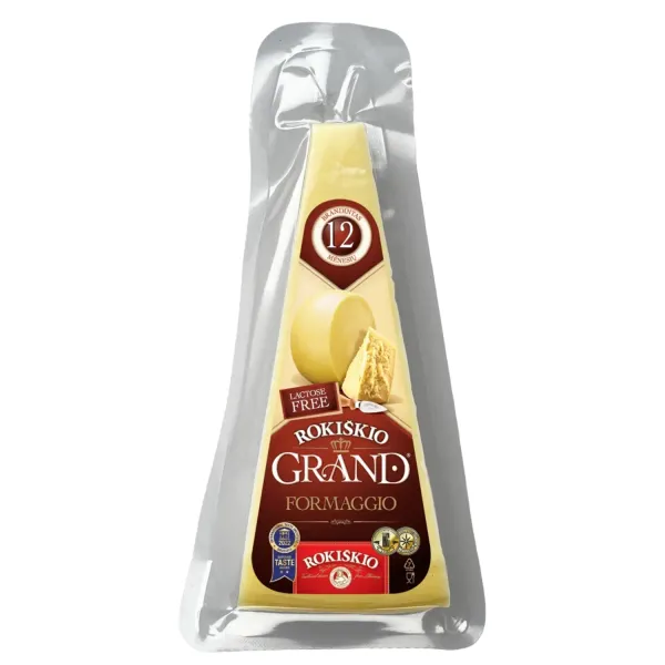 Cietais siers Rokiskio Grand nogatavināts 12 mēnešus 37% 180g