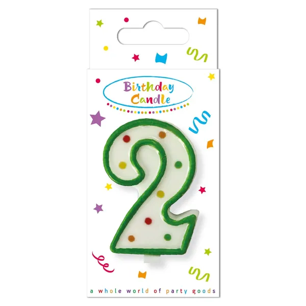 Ciparu svece Nr.2 Decorata Party