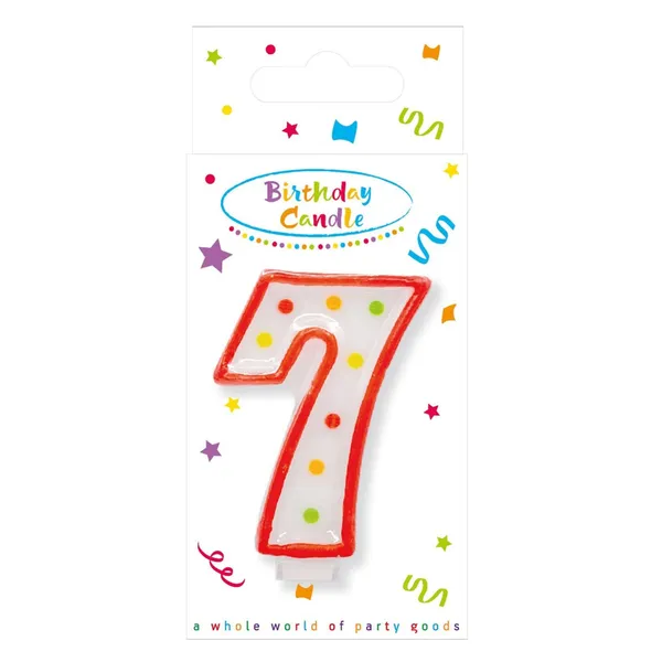 Ciparu svece Nr.7 Decorata Party