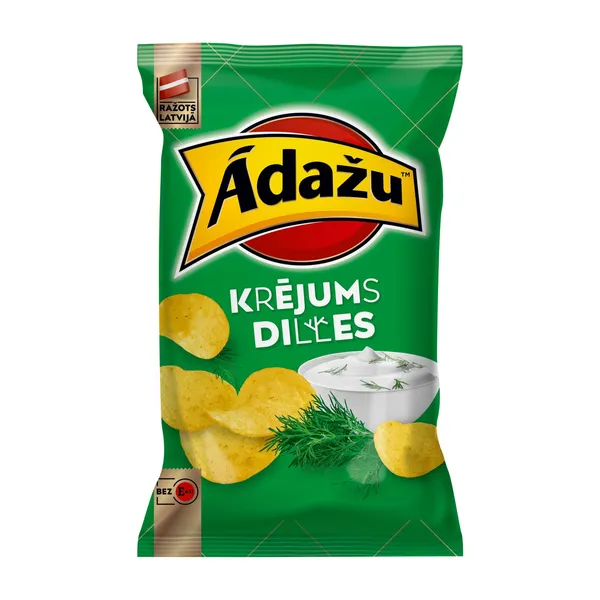 Čipsi Ādažu ar krējuma un diļļu garšu 240g