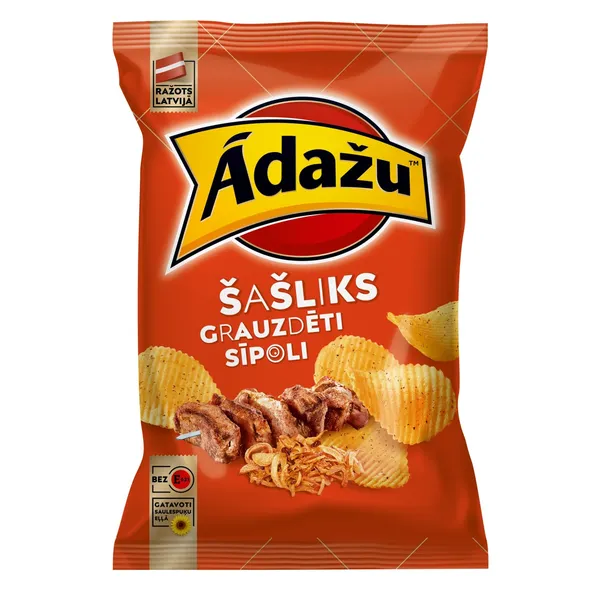 Čipsi Ādažu ar šašlika un grauzdētu sīpolu garšu 130g