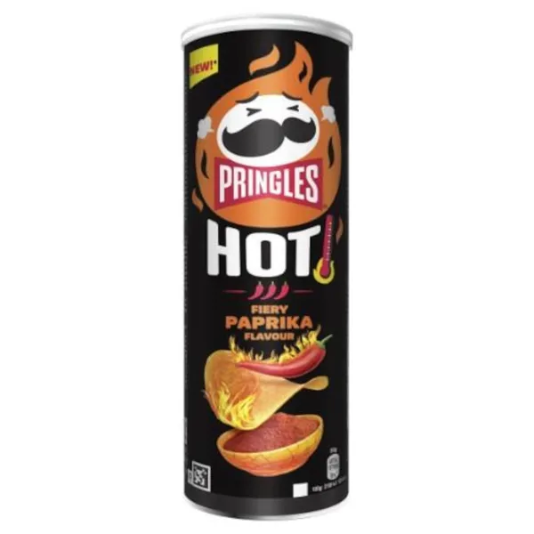 Čipsi Pringles Hot fiery paprikas garša 160g