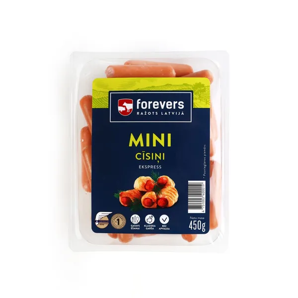 Cīsiņi Mini bez apvalka 450g