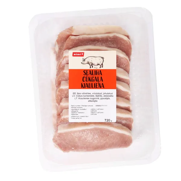 Cūkas karbonāde Rimi šķēlēs, atdzesēta 720g