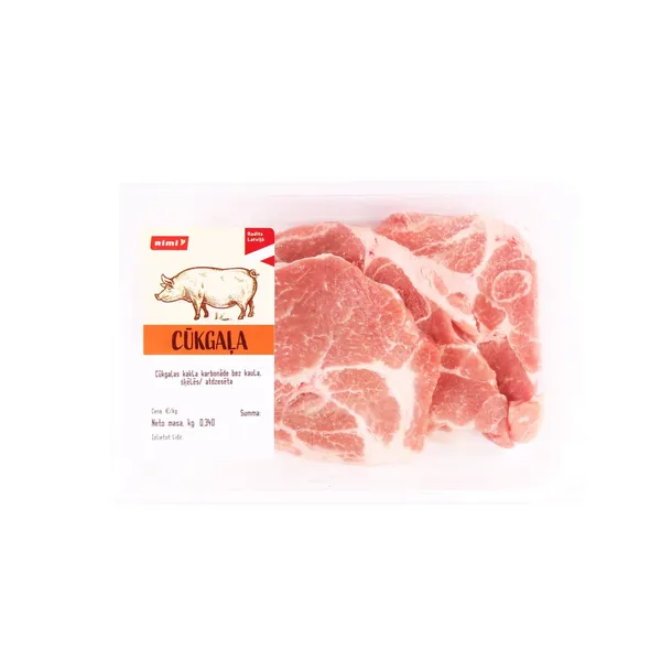 Cūkgaļas kakla karbonāde Rimi bez kaula šķēlēs 340g