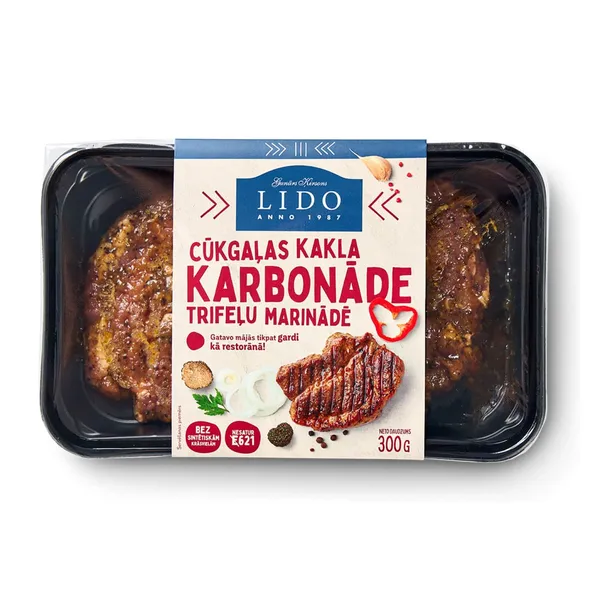 Cūkgaļas kakla karbonāde Lido trifeļu marinādē 300g
