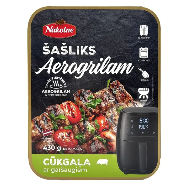 Cūkg.šašliks Nākotne aerogr.,ar garšaug. 430g
