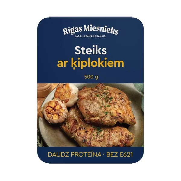 Cūkgaļas steiks Rīgas Miesnieks ar ķiplokiem 500g