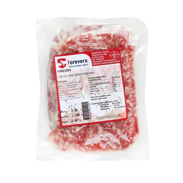 Cūkgaļas un cāļa šķiņķa maltā masa Forevers kg