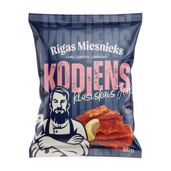 Cūkgaļas uzkoda Rīgas Miesnieks Kodiens klasiskais 50g
