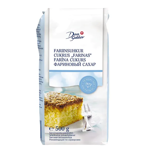 Farīna cukurs, cukurniedru DAN SUKKER, 500g