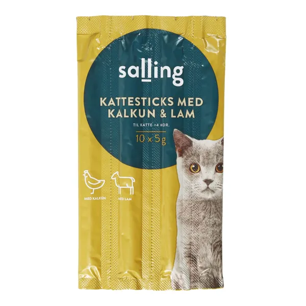 Daļēji mitra uzkoda kaķiem Salling ar tītaru un jēru 50g