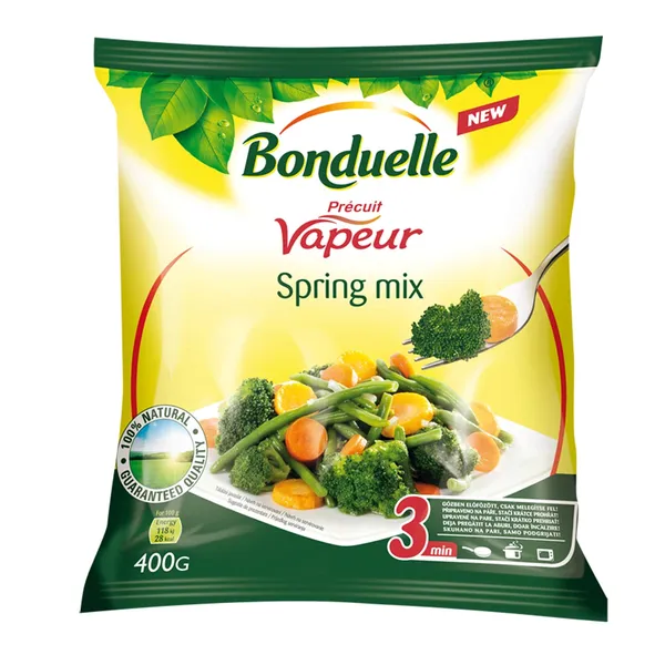 Dārzeņu maisījums Bonduelle Spring Vapeur Mix saldēts 400g