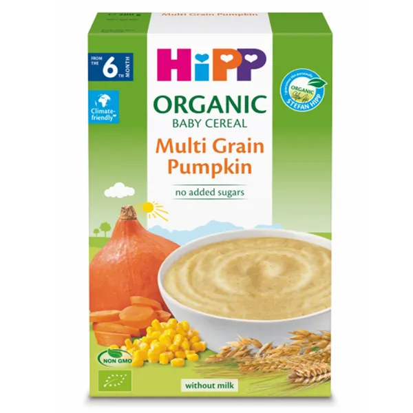 Dažādu graudu putra ar ķirbi Hipp BIO, 200g