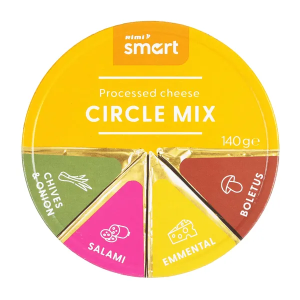 Dažādu kausēto sieru izlase Rimi Smart 140g