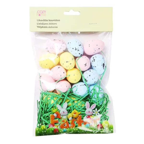 Dekoratīvas olas ar zāli Cozy Home 16gab. ES26
